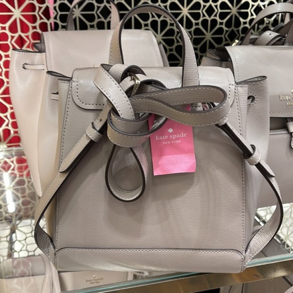 Kate Spade Darcy Flap Backpack Warm Taupe - Picture 7 of 16